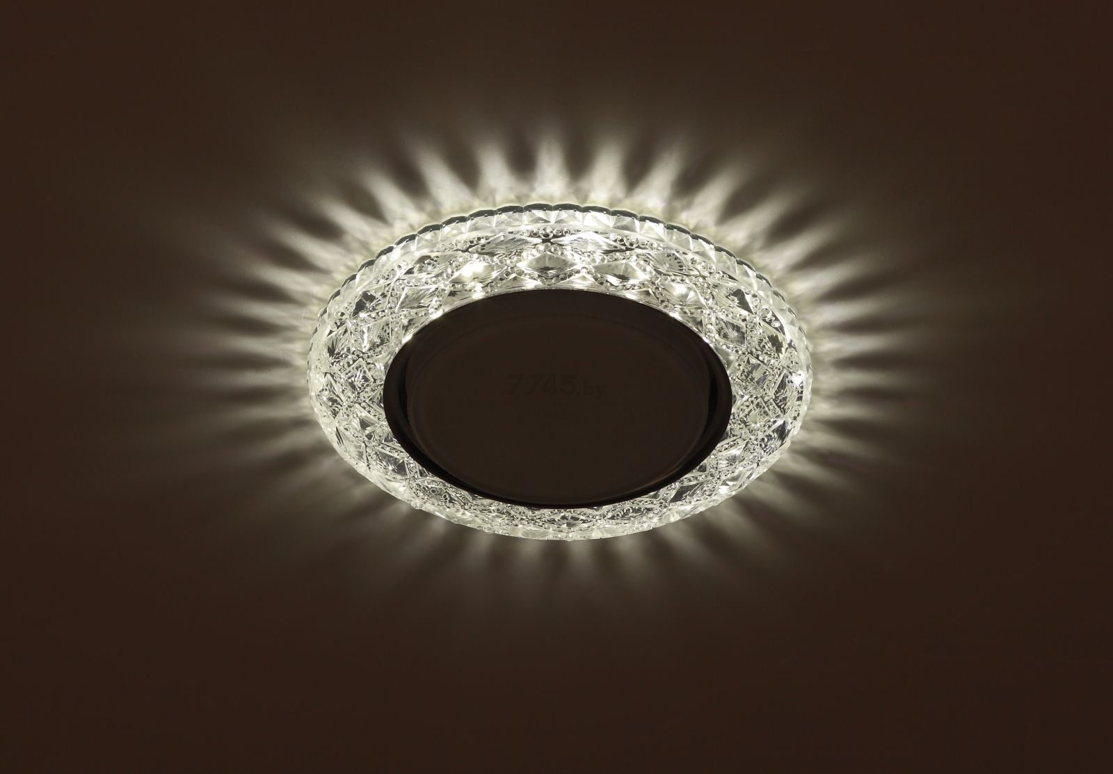 Точечный светильник под лампу GX53 с LED подсветкой ЭРА DK LD24 SL/WH прозрачный (Б0029631) - Фото 3